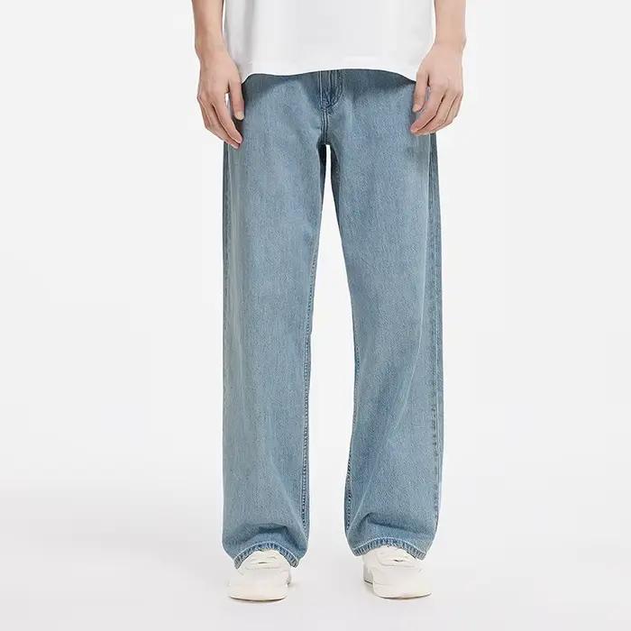 Jean Homme Semir Délavé 2026 Rétro Coupe Ample Droite Uni Style Urbain Décontracté Quotidien Doux Co