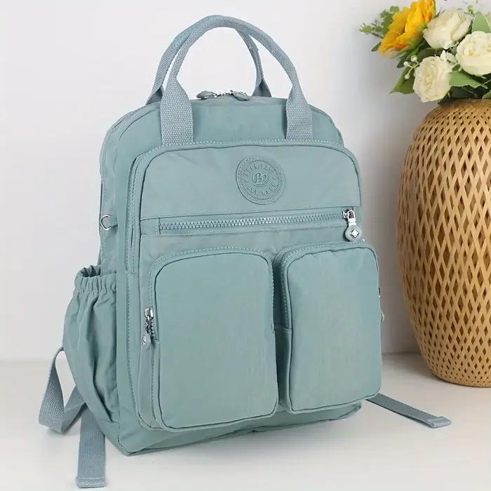Sac à dos d'école léger de grande capacité, sac de voyage multi-poches, matériau en nylon résistant