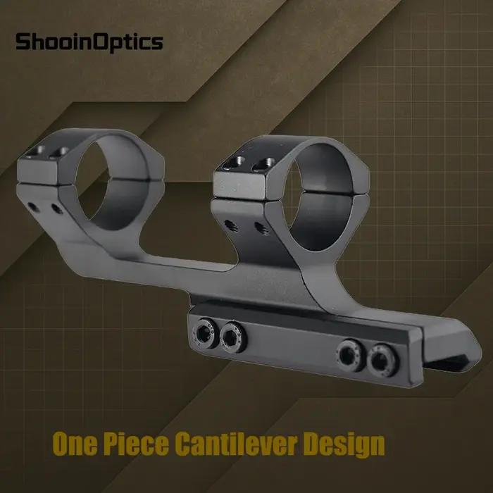 Support de lunette de visée Shooin Optics 30 mm, monobloc, cantilever, avec rail Picatinny de 20 mm,