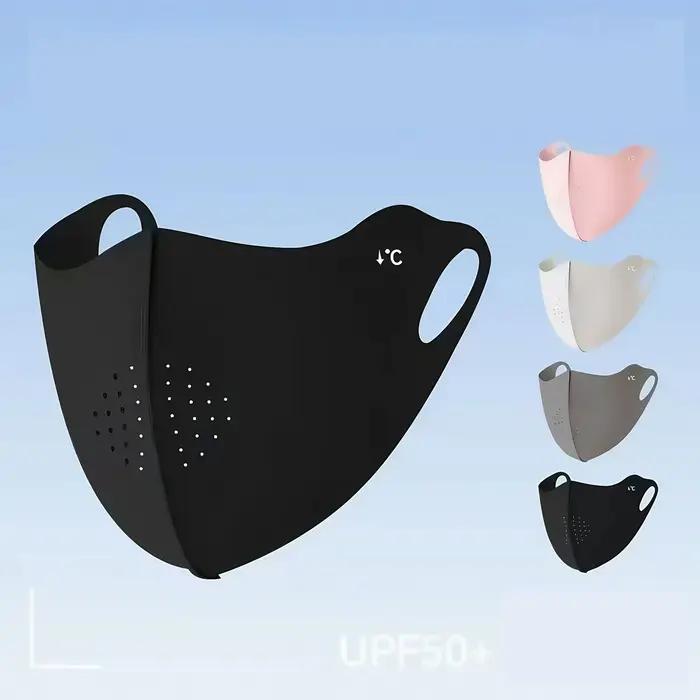Masque d'été en soie glacée sans trace, respirant, pour hommes et femmes, sensation de glace, acide