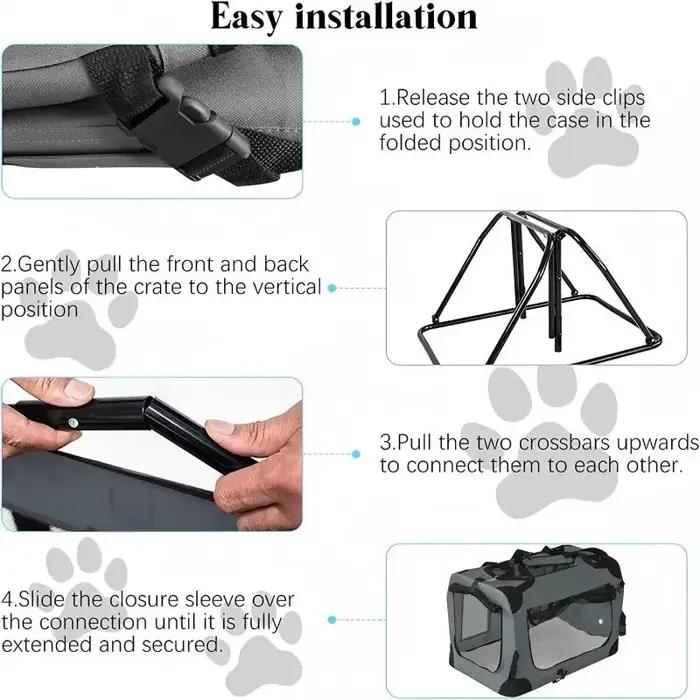 Cage pour chien de voiture pour animaux de compagnie, lit pour chat et sac pour chat, sac pliable po