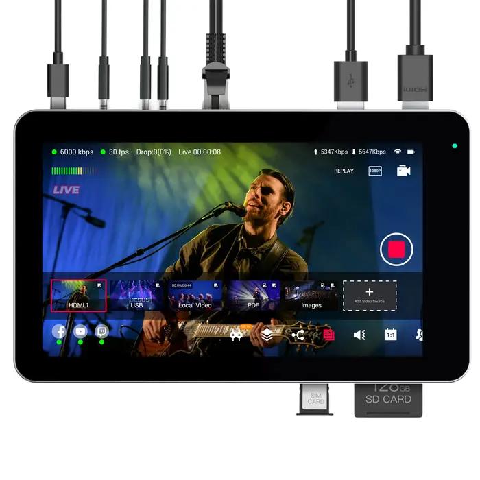 Yolovev-Mini moniteur intelligent tout-en-un, ultra-portable, diffusion en direct, impression et mon