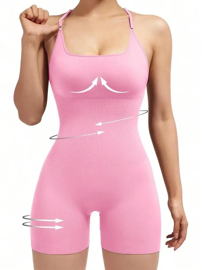 Combinaison de Fitness Sexy pour femmes, combishort de sport réglable croisé, une pièce, combinaison