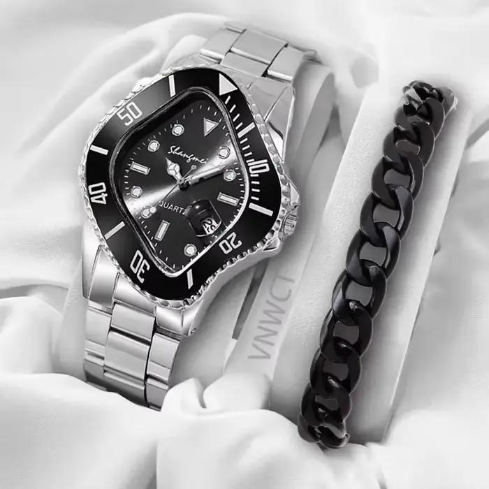 Nouvelle montre Water Ghost pour hommes d'affaires montre à Quartz Bracelet en alliage en forme de p
