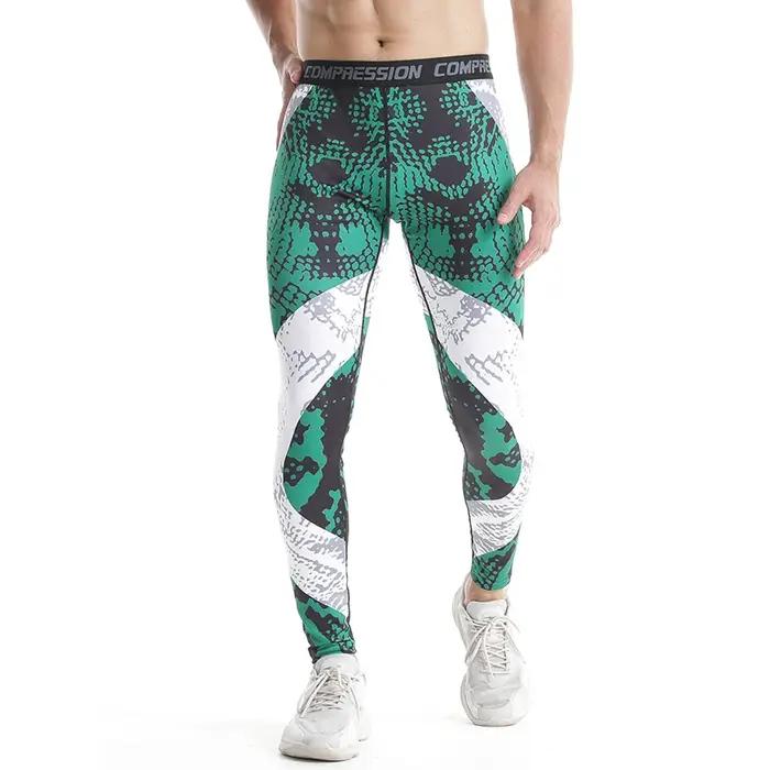 Pantalons de Compression pour hommes, vêtements de sport, Legging d'entraînement, pantalons slim, co