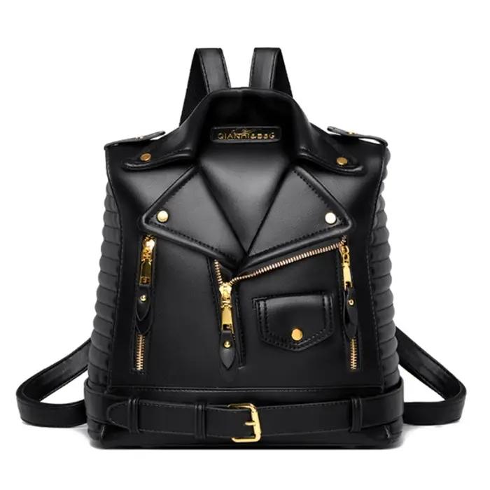 Anti-vol fermeture éclair femmes sac à dos 2026 moto épaule Jecket sac voyage grand sac à dos mode d