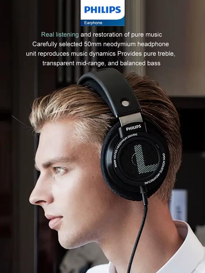 Philips Original SHP9500 casque filaire HiFi stéréo HD micro appel écouteurs sport course casque iPh