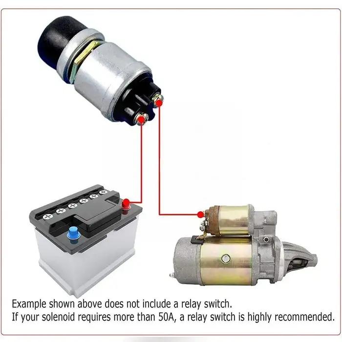 Interrupteur de démarrage étanche 60A DC 12V 24V, 1 pièce, interrupteur de démarrage de moteur de ca