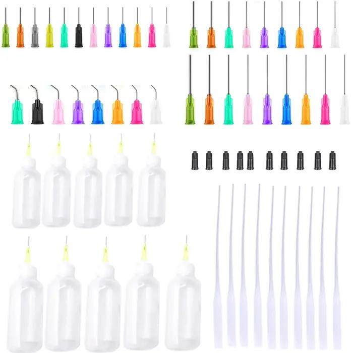 Kit applicateur de distributeurs, bouteille à presser en plastique, buse de Tube de chute et aiguill