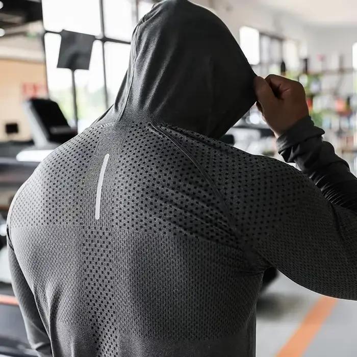 Sweat-shirt à capuche pour hommes, survêtement de Fitness, de Sport, de course, de Gym, d'entraîneme