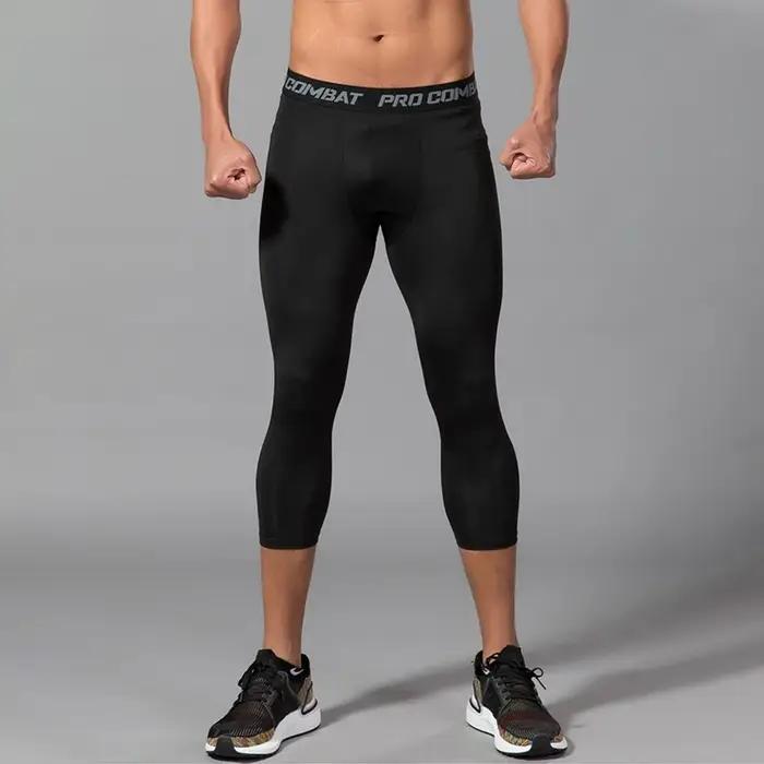 Shorts d'entraînement compression pour hommes - Idéaux pour la course et le yoga