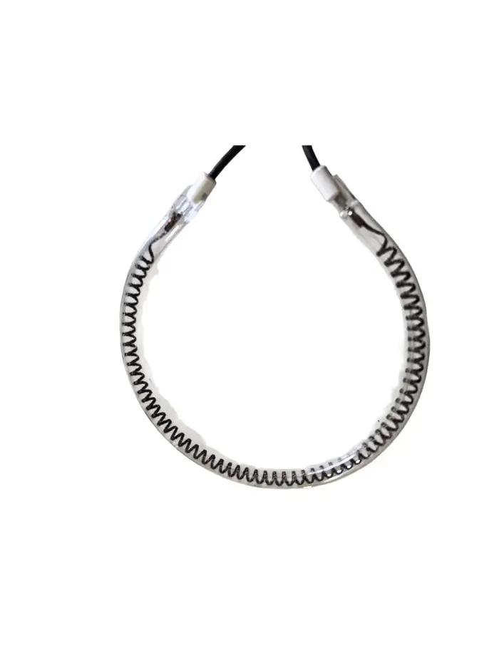 Pièces de four à ondes lumineuses 220V 1200W, Tube chauffant rond en Fiber de carbone 15cm