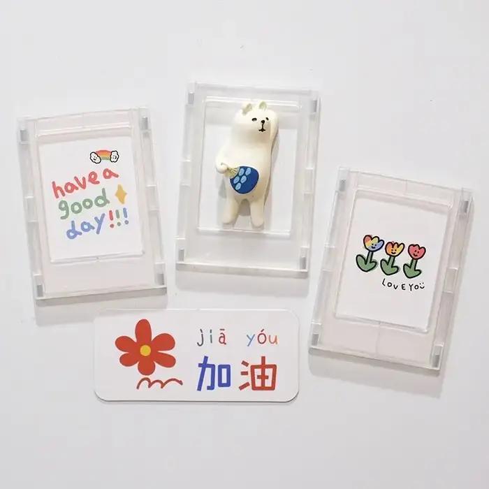 Cadre Photo de Testeur Minimaliste de 3 Pouces, avec Carte Acrylique Transparente Magnétique, Adapté