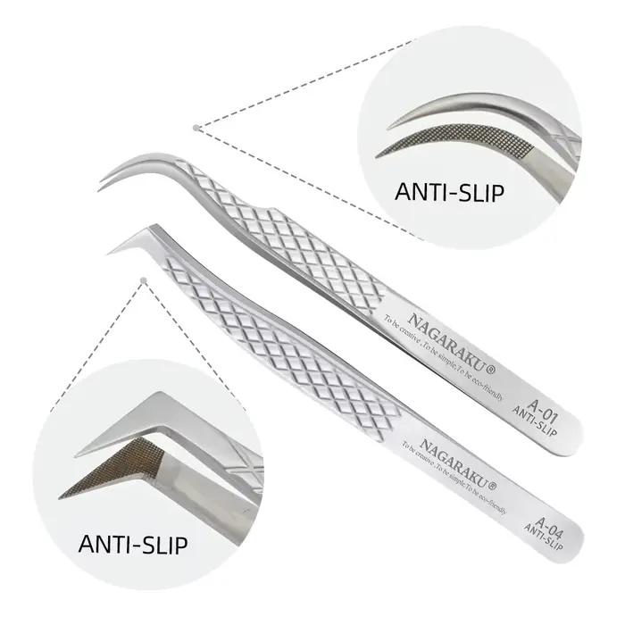 NAGARAKU pince à épiler pour Extension de cils maquillage pince précise 3D pour cils en acier inoxyd