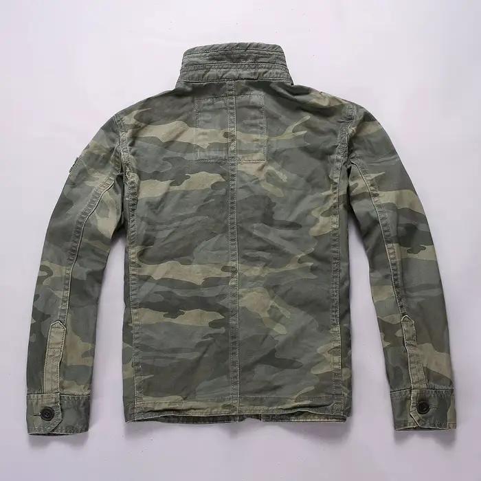 Hommes Camo Cargo veste automne poids lourd lavage coton coupe-vent veste militaire Camouflage tenue