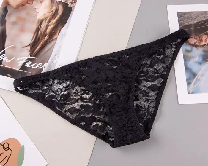 Sous-vêtements sexy en dentelle pour femmes culotte transparente slip confortable taille basse caleçon sans couture lingerie féminine occasions spéciales libertés et séductions