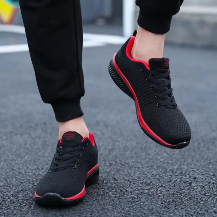 Baskets respirantes en tricot pour hommes et femmes, chaussures de sport, course à pied, marche, déc