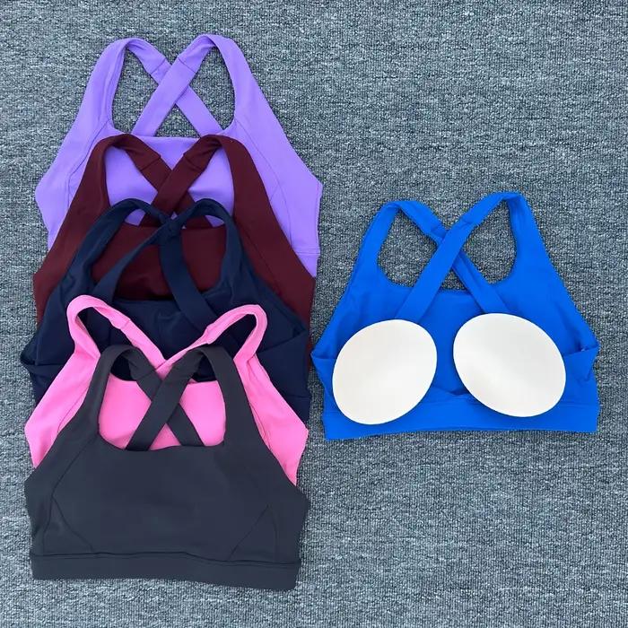 Femmes sport soutien-gorge croix haut de sport femmes formation course Yoga soutien-gorge Stretch fe