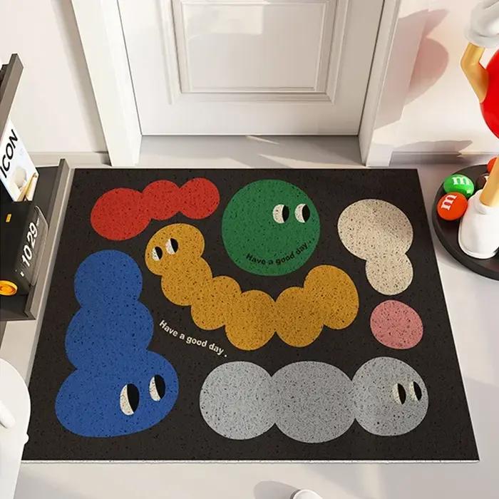 Tapis d'exterieur en polymere dessin anime decoration maison bienvenue entrée maison occassions speciales cadeau amusant durable resistant elements
