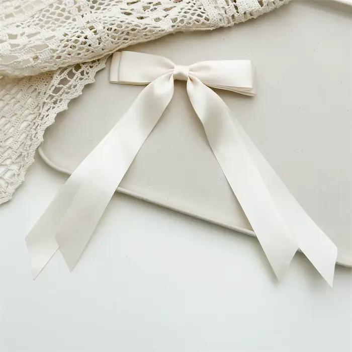 Pince à Cheveux Élégante en Satin pour Femme et Fille, Barrettes à Nministériels d, Ruban, Couleur U