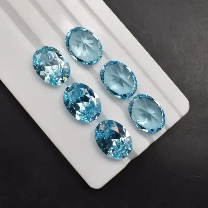 Aigue-marine légère minée naturelle non chauffée, 12,50 Cts, 12x16mm, coupe ovale AAAA +, gemme ampl
