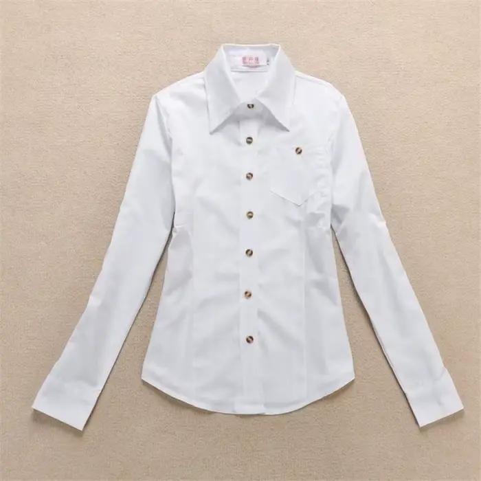 Chemisier décontracté pour femme en coton blanc élégant et confortable pour les journées de bureau et les événements informels
