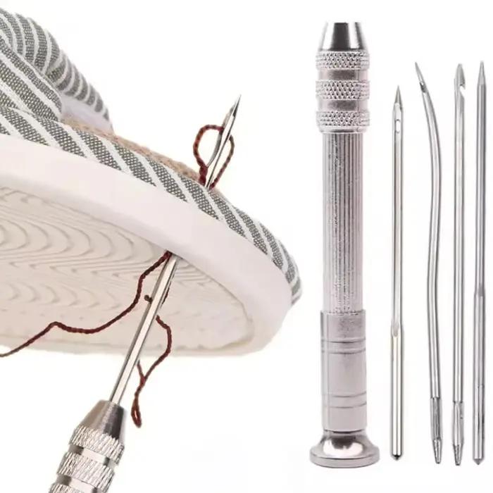 Ensemble de poinçons de couture en cuir, Kit d'outils de réparation de chaussures multifonctions rem