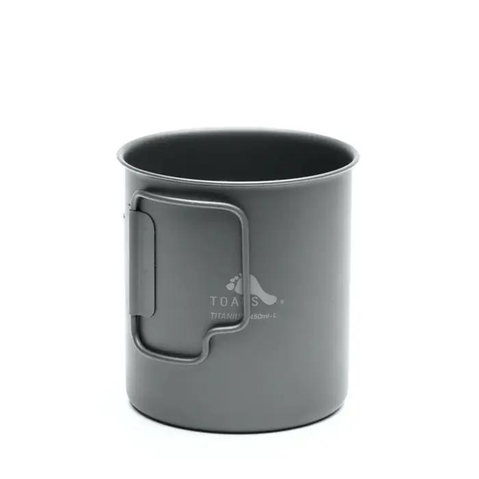 TOAKS-Tasse en Titane Version Ultralégère avec Poignée Pliable, Équipement de Camping en Plein Air,