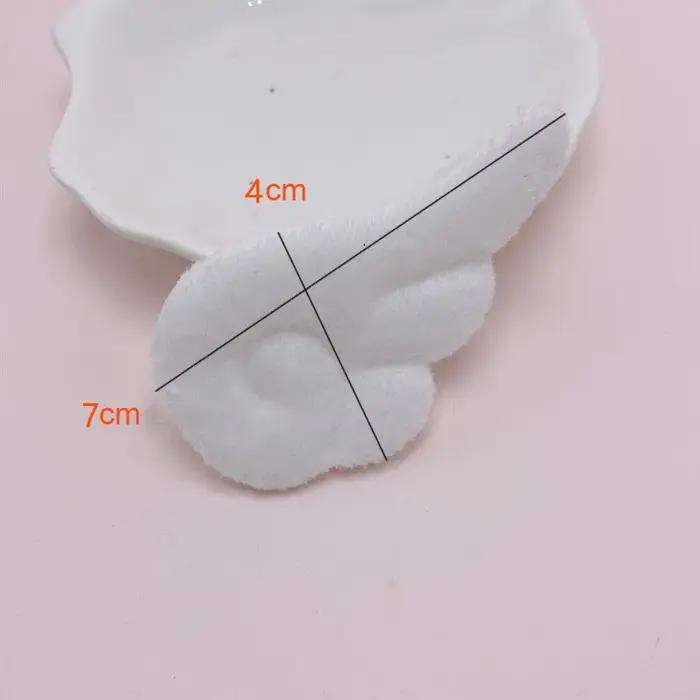 7*4Cm 40 pièces/lot peluche feutre aile d'ange rembourré Appliques pour bricolage enfants pince à ch