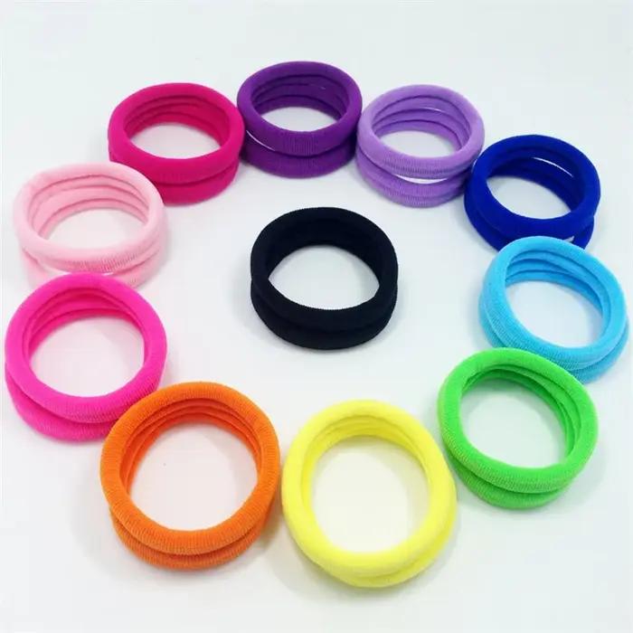 50pcs noir élastique bandeau de cheveux ligues cravates Colets chouchous ressorts gomme accessoire p