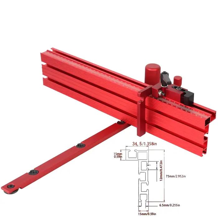 1 ensemble de jauges à onglet et clôture de 400MM avec arrêt de piste, règle d'angle d'assemblage po