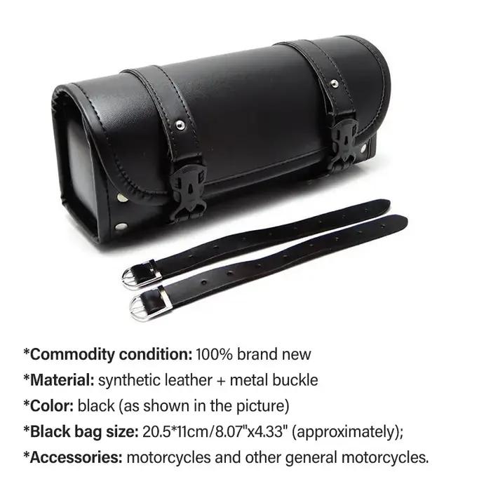 Sacoches de moto en cuir PU, sac à outils pour fourche avant et queue, bagages pour Harley Chopper B
