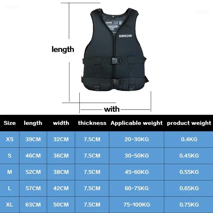 Gilet de sauvetage en néoprène pour enfants et adultes, nouvelle veste de flottabilité pour sports n