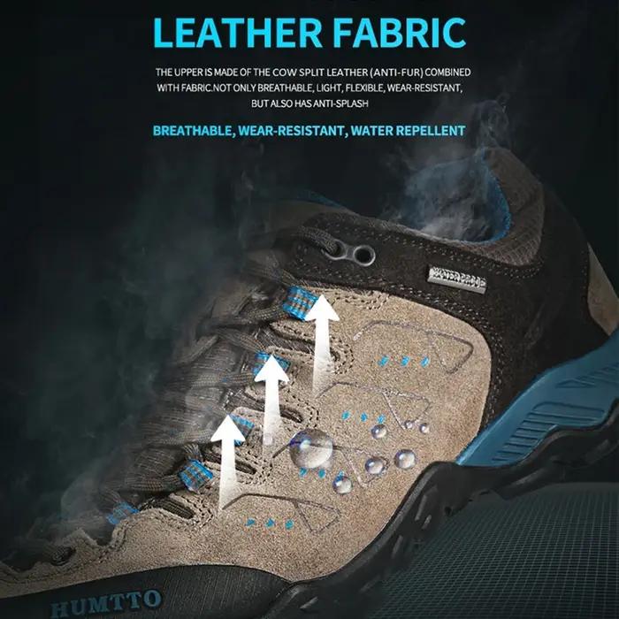 Chaussures randonnée cuir HUMTTO - Baskets imperméables homme femme trekking