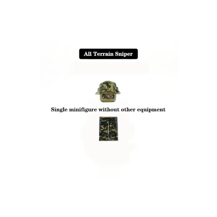 Vêtements de Camouflage de Sniper militaire tout-Terrain, blocs de construction, figurines de soldat