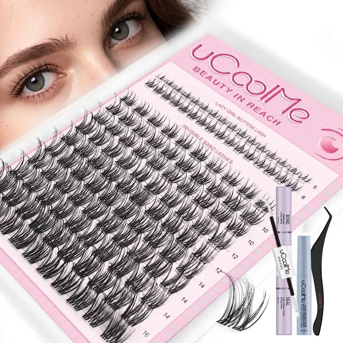 UCoolMe – Kit de grappes Super naturelles Venus pour cils, avec dissolvant de liaison et de joint, o