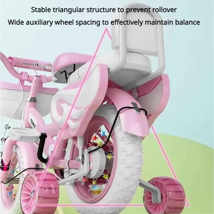 Vélo pour filles 12 14 16 pouces roues apprentissage freins doubles panier cadeau anniversaire enfant exploration sécurité autonome