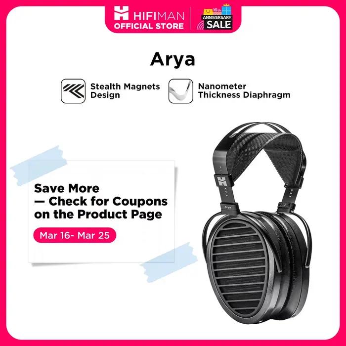 HIFIMAN Arya Casque audio circum-auriculaire pleine taille à aimants planaires, version audiophile a