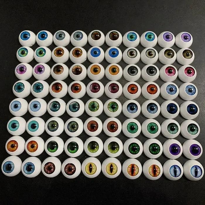Yeux de poupée en acrylique, 5 paires aléatoires 10/ 12/ 14/ 16/ 18mm, accessoires de maquillage pou