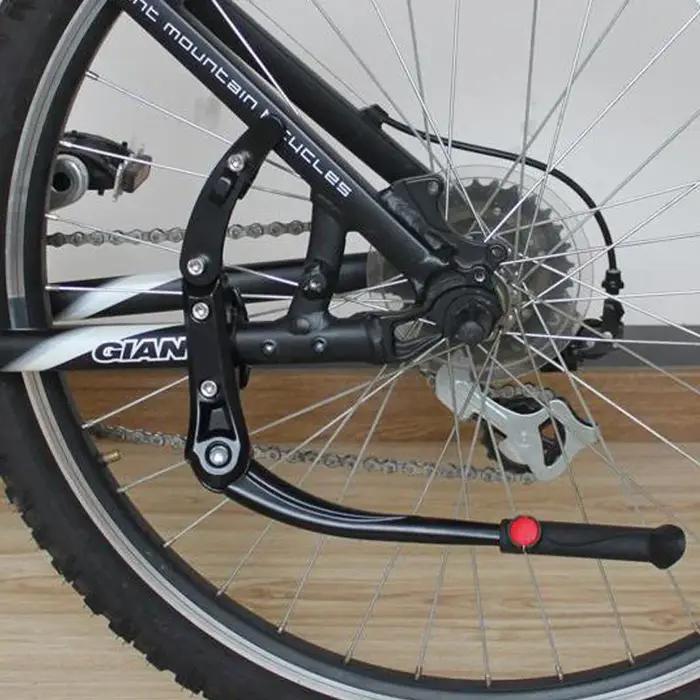 Béquille réglable en aluminium pour VTT et vélo de route support de stationnement latérale arrière adaptée aux pneus de 24 26 27 5 29 700C sécurité et praticité pour cyclistes