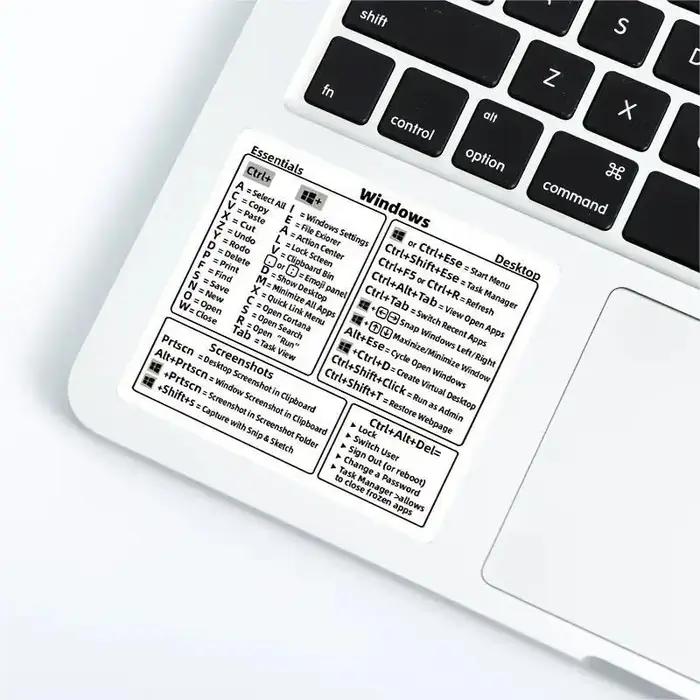 Autocollants de raccourci de clavier, Guide de référence rapide Windows + Word/Excel, autocollants d