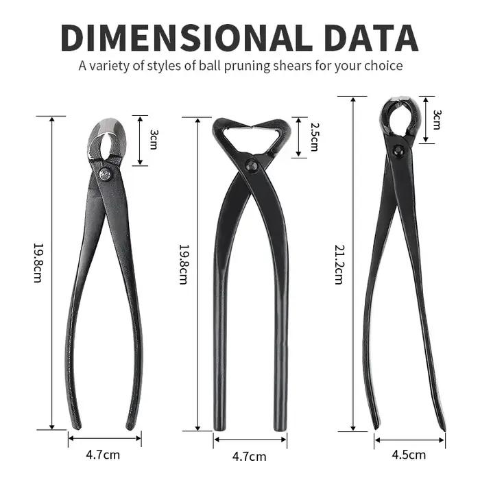 Onnfnag coupe-raine professionnelle coupe-bonsaï ciseaux à bord Concave outils de bonsaï en acier po