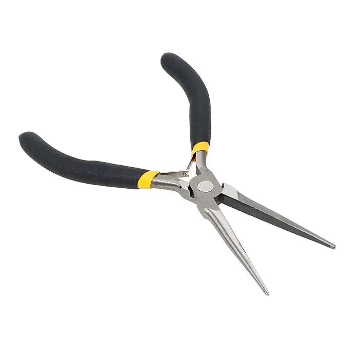 Pince à bec long 45 # Outils à main en acier, outils de réparation d'électricien, dénudage, coupe, s