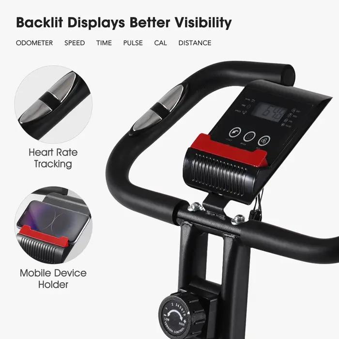 Vélo d'exercice pliant vélo stationnaire couché vélo d'exercice Machine maison avec moniteur LCD sup