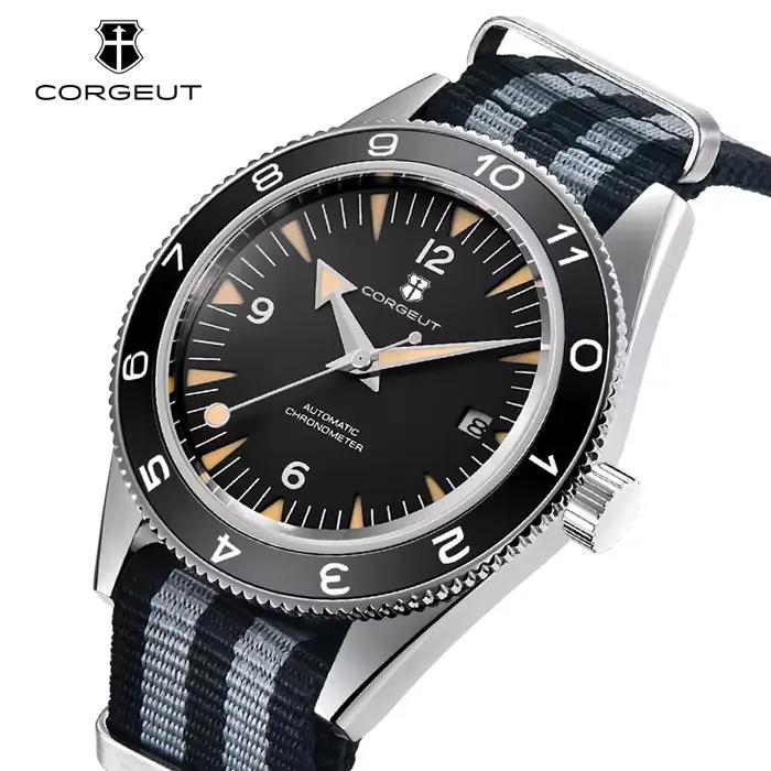 Montre japonaise lumineuse automatique pour hommes, verre saphir 41MM, étanche à 100m, bracelet en N
