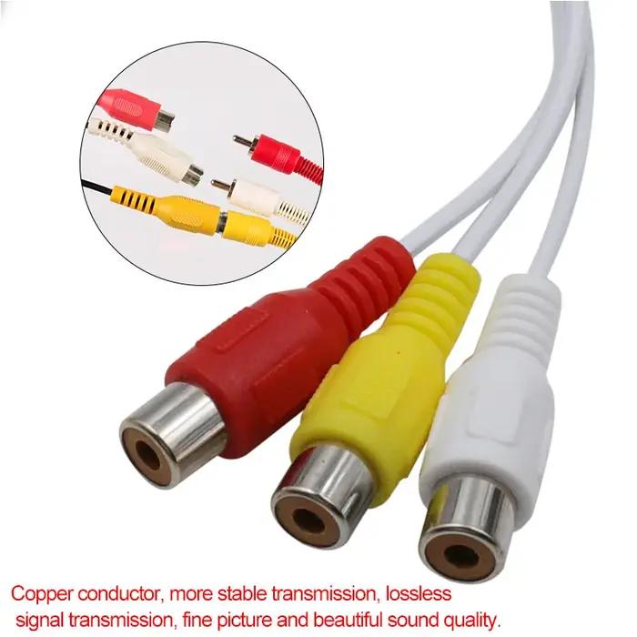 Câble adaptateur AV pour composant vidéo, 3.5MM vers Jack 3 RCA, pour TV TCL, rouge, blanc et jaune