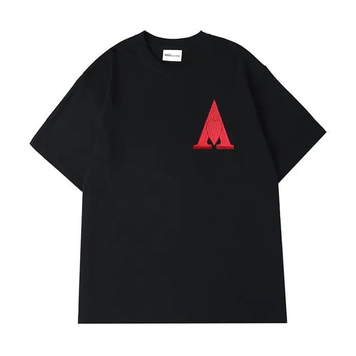 AMI AMORING nouveau en forme de coeur une broderie décontracté coton coupe ample hommes et femmes ha