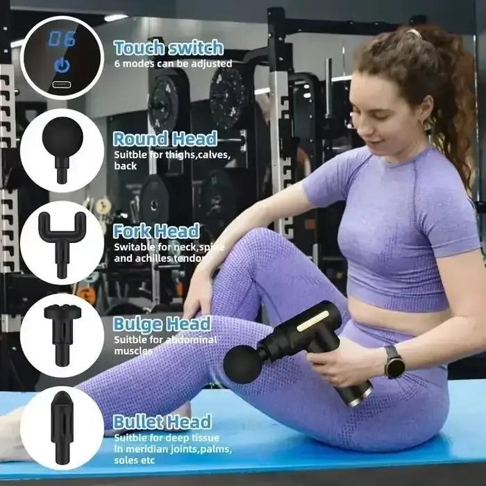 USB Mini pistolet de Massage Fascia Machine Relaxation musculaire pistolet vibrant tige Massage équi