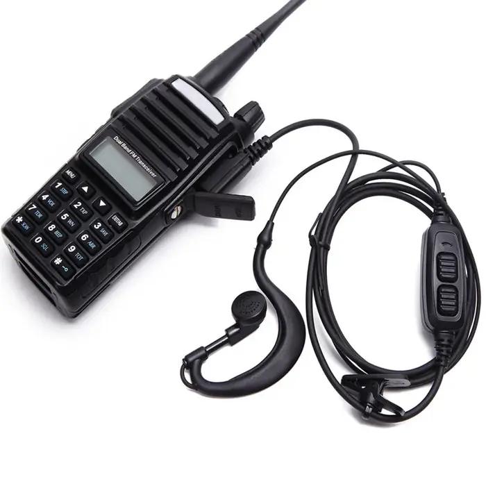 Écouteurs double PTT avec Microphone pour écouteurs transmetteur Baofeng BF-UV5R UV82 UV82L UV-89, c