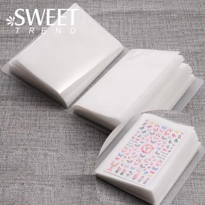 Livre de rangement d'autocollants pour ongles, 100 fentes, livre de Collection vide, support organis